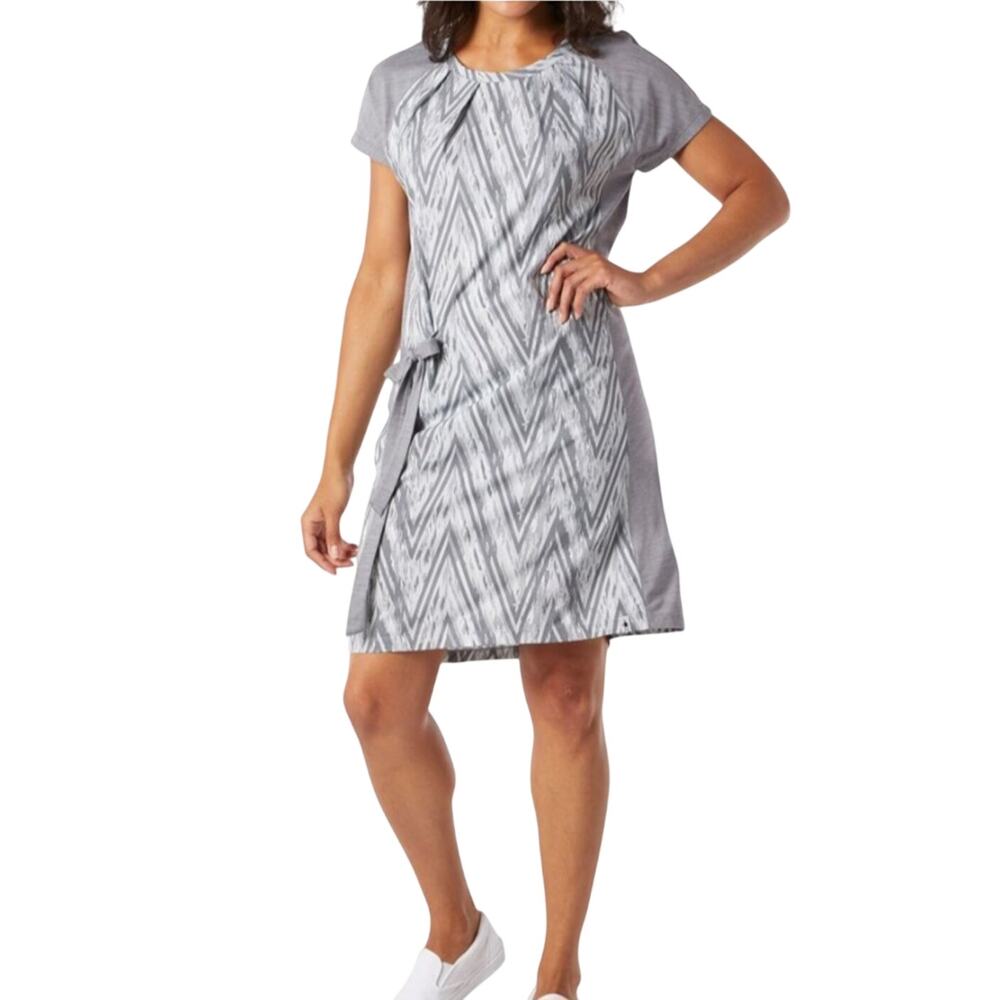 Smartwool Womens Merino Sport Short Sleeve Zig Zag Print Dress Size XS NWT
